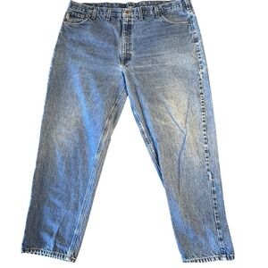 Carhartt B17 DST Relaxed Fit Tapered Leg Jeans Mens 48x32 Blue Stonewash Denim